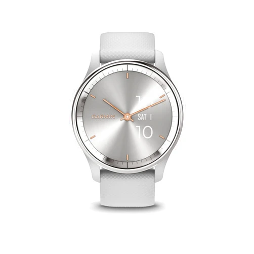 Garmin vívomove Trend, Stylish Hybrid Smartwatch, Long-Lasting Battery Life, Dynamic Watch Hands and Touchscreen Display, Mist Gray