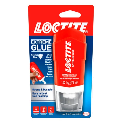 Loctite Extreme Glue, Strong All Purpose Glue for Wood, Metal, Leather, Pastic, & More - Dries Clear - 1.62 oz Tube, 1 Pack