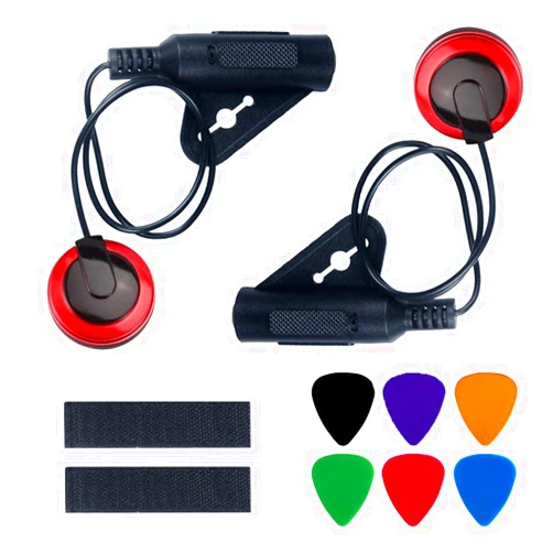 NERECNDENS 2 Pack - Contact Microphone Piezo Pickup Violin Microphone Pickup for Cello Banjo Ukulele Mandolin Guitar Microphone Pickup with 6PCS Guitar Picks
