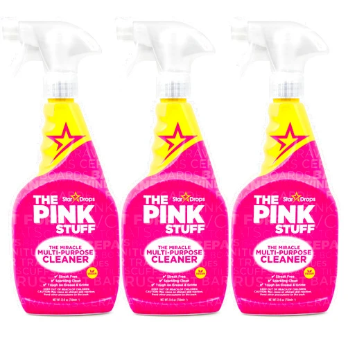 Stardrops - The Pink Stuff - The Miracle Multi-Purpose Cleaning Spray 750ml 3-Pack Bundle (3 Multi-Purpose Spray)