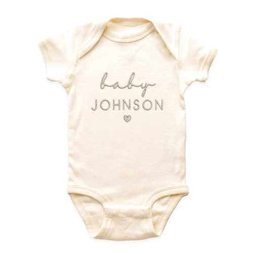 GAMMIE Embroidered Personalized Baby Onesie, Custom Pregnancy Announcement, Newborn Baby Bodysuit