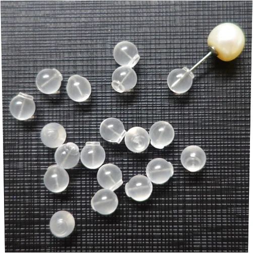 OwlkOrmy 102pcs Comfort Impenetrable Soft Safety Backs TPE Medical Grade Material (same as Pacifier's) Fit with All Types of Earrings