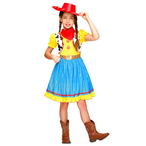 Spooktacular Creations Halloween Cowgirl Costumes for Girls, Kids Halloween Outfit with Hat Bandana, Toddlers Cowgirl Dress