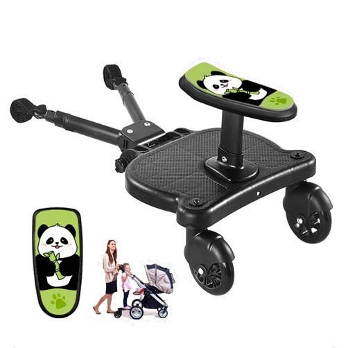 Belzvalle Universal Stroller Board with Detachable Seat,Stroller Board,Buggy Board Suitable for Most Brands of Strollers, Holds Children Up to 55lbs (Black)
