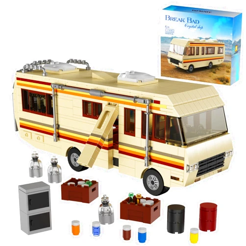 VONADO Break Bad Car Building Blocks, Creative House Van Building Bricks Kit Model for Gifts, Educational DIY Building Set Toy for Decoration Party Birthday Festival and Holiday(691 PCS)