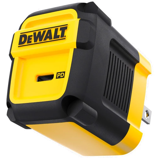 DEWALT 30W PD USB Wall Charger, Worksite USB-C Charger, Type C Fast Charger, Foldable Plug, Compatible with iPhone 16 15 14 13 12 Pro Max iPad Pro