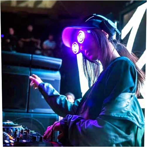 Earthradius USB recharge Rezz Led glasses Light up Goggles Rainbow Full Color Spectrum Rave Eye Costume night club Party