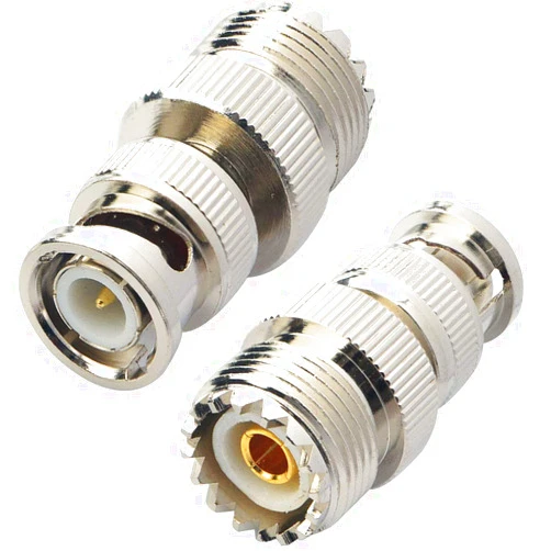 Boobrie 2pcs BNC UHF RF Coaxial Coax Adapter SO239 UHF Female to BNC Male Connector Low Loss Ham Radio Coax Adapter for RF Antennas/Wireless LAN Devices/Coaxial Cable/Wi-Fi Radios