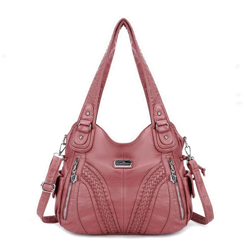 Angel Kiss Purses and Handbags Women Fashion Tote Bag Shoulder Bags Top Handle Satchel Purses Washed Synthetic Leather Handbag