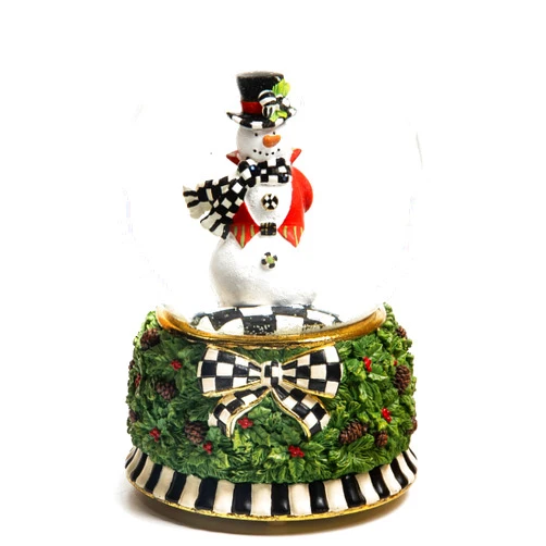 MACKENZIE-CHILDS Snow Globe, Christmas Decor for Living Room, Snowman