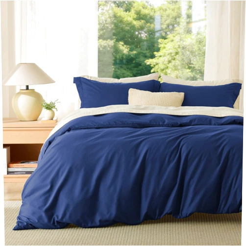 Bedsure Duvet Cover Queen Size - Soft Double Brushed Bedding Set for Kids & Adults, Zipper Closure, 3 Pieces, Includes 1 Duvet Cover (90