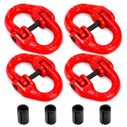 Bekith 4 Pack G80 Alloy Steel Hammerlock Coupling Link Connecting Link, 3/8