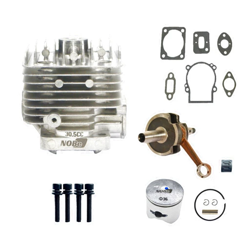 Generic 30.5cc Cylinder Head&Piston Kit for 1/5 HPI KM ROVAN Baja Losi 5ive T FG BM GoPed RedCat Fit for 30.5CC Zenoah,CY, FLMLF