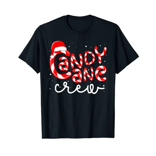 Candy Cane Crew Christmas Men Women Kids Pajamas Candy Cane Crew Christmas Squad Xmas Family Matching Santa T-Shirt