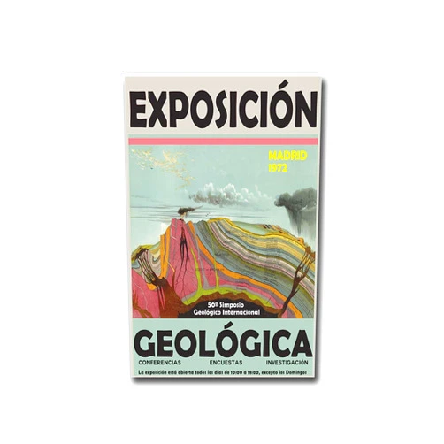 EDBAJUF Canvas Art Posters and Wall Art Prints Geological Exhibition Poster 1972 Geology Poster Geology PrintModern Art Decoration for Living Room Bedroom Office 12x18inch wood Frame