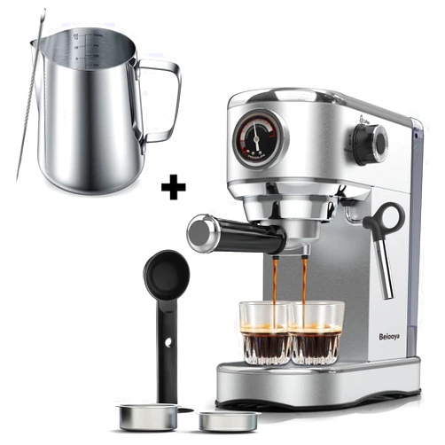 Beiooya Espresso Machine 20 Bar, Milk Frothing Pitcher