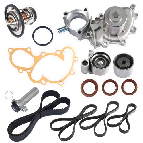 Autoround Timing Belt Kit with Water Pump Compatible with Toyota Tacoma 1995-2004/ Tundra 2000-2004/ 4Runner 1996-2002/ T100 1995-1998 3.4L V6 Replaces # TKT-025