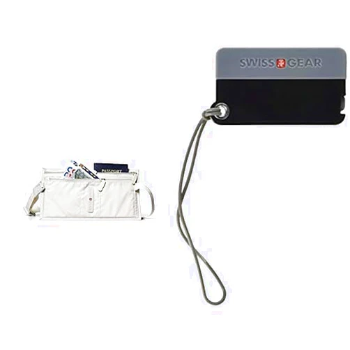 SwissGear Sion Softside Expandable Roller Luggage and Luggage ID Tag