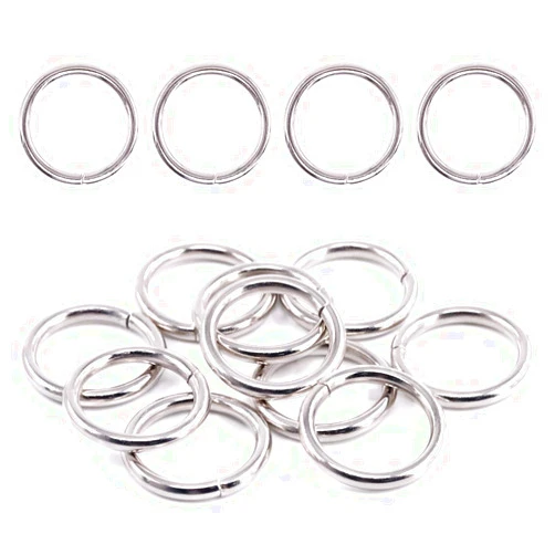 Swpeet 60Pcs 1 Inch / 25mm Heavy Duty Multi-Purpose Metal O Ring Metal Rings for Hardware Bags Ring