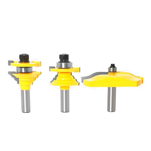 GAFeng 3PCS 1/2'' Shank Ogee Door Frame with Cove Raised Panel Router Bit Sets Kit Woodworking Chisel Cutter Tool Set