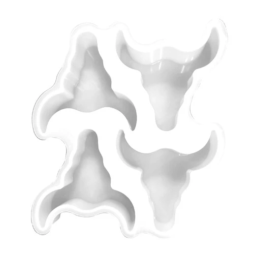Lashicorn 4 Bull Skull Freshie Silicone Tray Mold | Vent Clip Size Size 4.1
