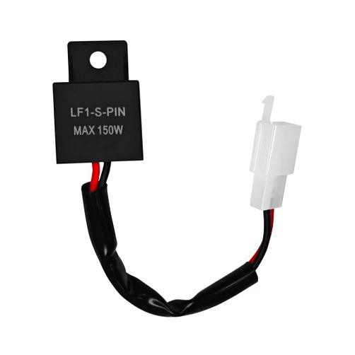 UZZH LED Flasher Relay, 2-Pin Motorcycle LED Turn Signal Relay Wiring Connectors Kit for Fixing Hyper Flashing Issue, 13V Electronic Blinker Relay for Most Motorcycles LED Turn Signal Bulbs