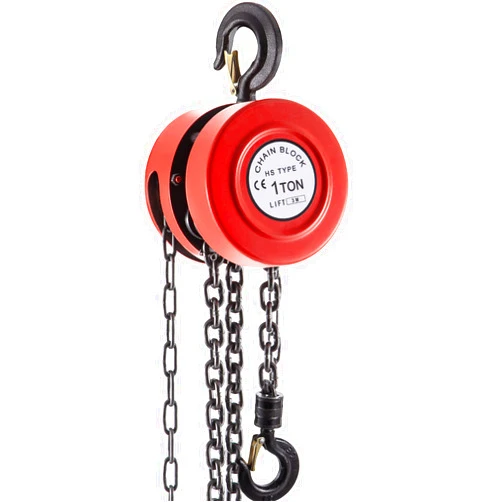 VEVOR Hand Chain Hoist, 2200 lbs /1 Ton Capacity Chain Block, 10ft/3m Lift Manual Hand Chain Block, Manual Hoist with Industrial-Grade Steel Construction for Lifting Good in Transport & Workshop, Red