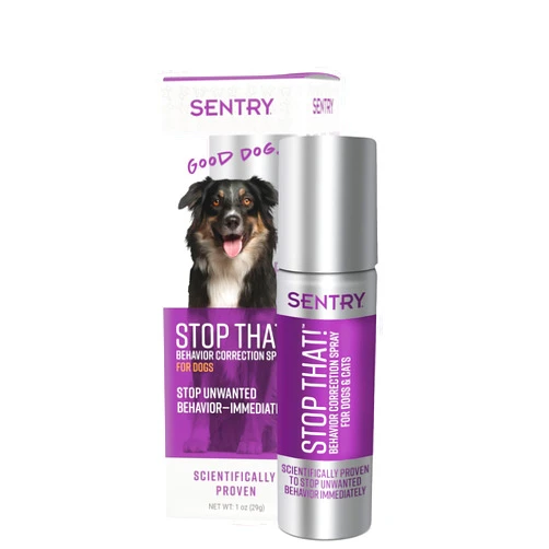 Sentry Pet Care Stop That! Behavior Correction Spray for Dogs, Easy Spray Application, Noise and Pheromones Help Eliminate Excessive Barking, Marking, Jumping, and Other Unwanted Behaviors