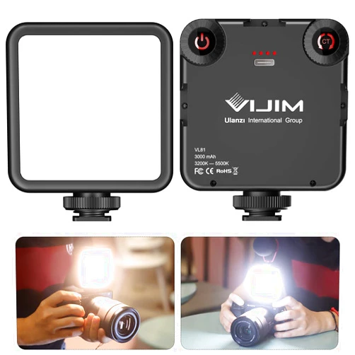 ULANZI Select VL-81 LED Video Light w Softbox, Portable Light for Photography Cold Shoe On-Camera Video Lights CRI95+ 3200K-5600K Bi-Color 3000mAh Rechargeable Dimmable Vlog Light for DSLR Camera Gopro
