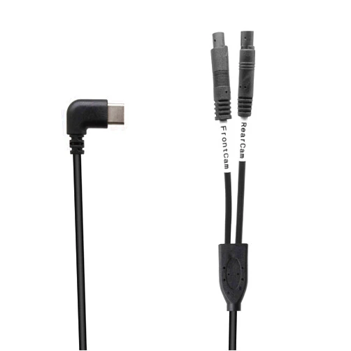 URVOLAX 2 in 1 Splitter Cable for 11X Rear View Mirror Camera, Connection Cable for Front and Rear Camera