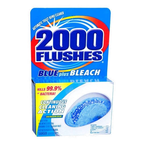 2000 FLUSHES-208017 Blue Plus Bleach Automatic Toilet Bowl Cleaner, 3.5 OZ ( Pack Of 12 )