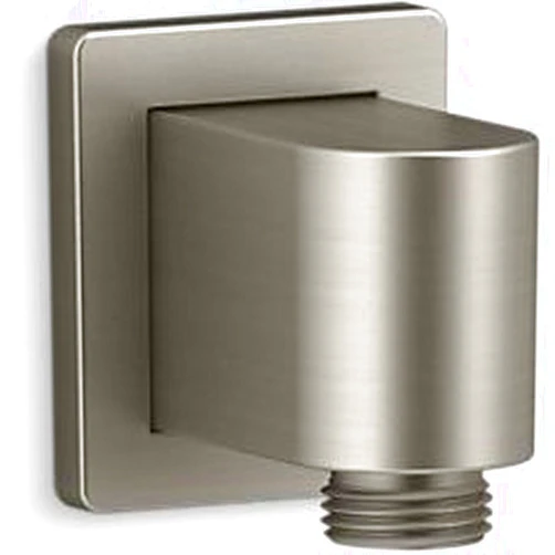 KOHLER Awaken Wall-Mount Supply Elbow with Check Valve, Vibrant Brushed Nickel