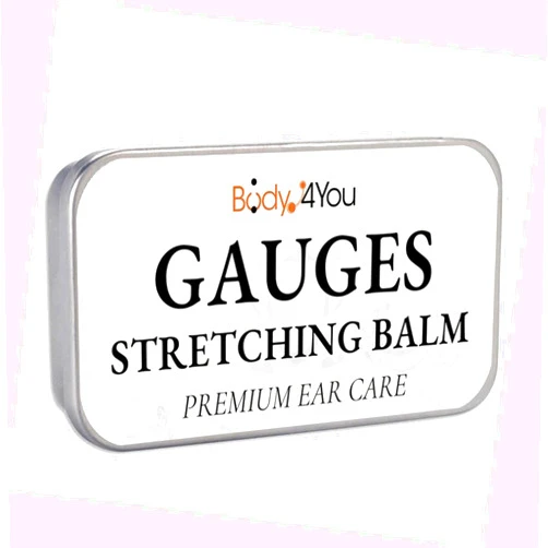 BodyJ4You Ear Stretching Balm - Ear Butter for Guages Earlobe Stretching Cream - Jojoba Wax Castor Oil All Natural Solution - Pure Unrefined Vegan Care for Body Piercing - Pack of 1