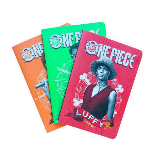 Grupo Erik One Piece Netflix Pack of 3 A5 Notebooks | A5 Notebook | Notebooks A5 | Notepads A5 | A5 Notepad | Cute Stationery | One Piece Merch | One Piece Notebook