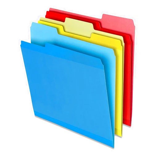 Tops Pendaflex Poly Reinforced File Folder, 1/3-Cut Tabs: Assorted, Letter Size, Assorted Colors, 100/Pack