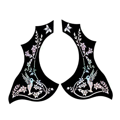 Jaquiain 2Pcs Guitar Pickguard Anti-Scratch Plate -Adhesive Pick Sticker for Acoustic Guitar Parts