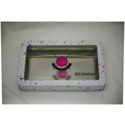 Bernina Tula Pink Decorative Tin Gift Box for Accessories/Fabric/Notions -NEW!
