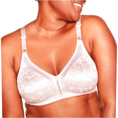 Bali Women's Double Support Wireless, Lace Bra with Stay-in-Place Straps, Full-Coverage