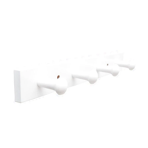 Tmflove Wall-Mounted Hook Coat and Hat Rack | Decorative Household Items | Entrance | Foyer | Hallway | Bathroom | Bedroom (4 Hooks, White)