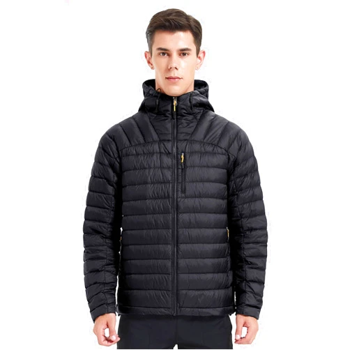 HEATFEELING Men’s Down Jacket Packable Lightweight Water Resistant Down Puffer Jacket with Hood