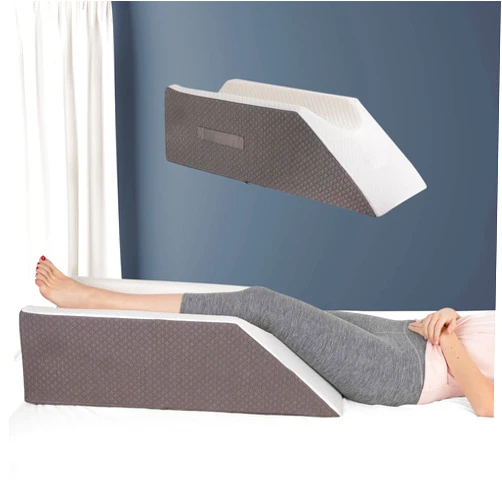 Kölbs Single Leg Elevation Pillow, Post Surgery Leg Pillow, Stylish Chic Jacquard Cover, Ankle Knee and Leg Support Pillow for Injury After Surgery (Single Leg)