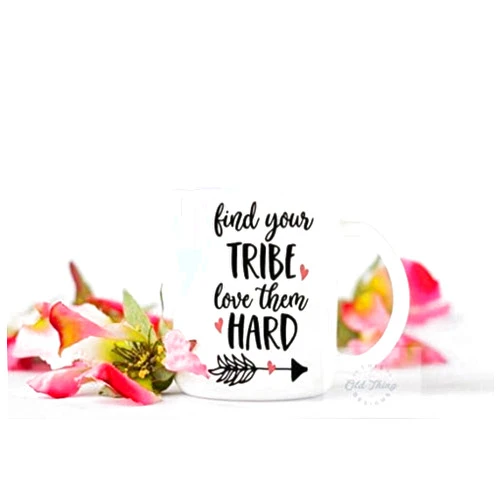 Skye Lunos Gift Idea Find Your Tribe Love Them Hard Coffee Mug, Find Your Tribe Mug-11oz Coffee Mug 39836