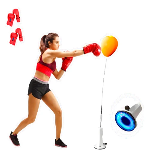 Break The Waves Reflex Bag, Punching Bag with Stand, Boxing Bag for Teens and Adults,Adjustable Boxing Ball with Suction Cup Base,Suitable for Fitness,Family Parent-Child Training Sports