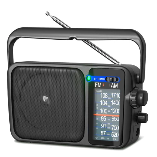 YOWGULF AM FM Radio with Best Reception,Bluetooth Portable AM FM Transistor Radio,Battery Operated Radio or AC Power,Large Dial,Headphone Jack, Gifts for Seniors Elderly