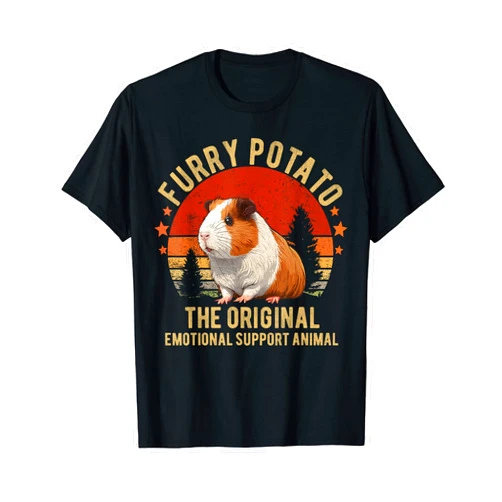 Guinea Pig Lovers Guinea Pig Tees Retro Guinea Pig Shirt Furry Potato Vintage Guinea Pig Funny T-Shirt