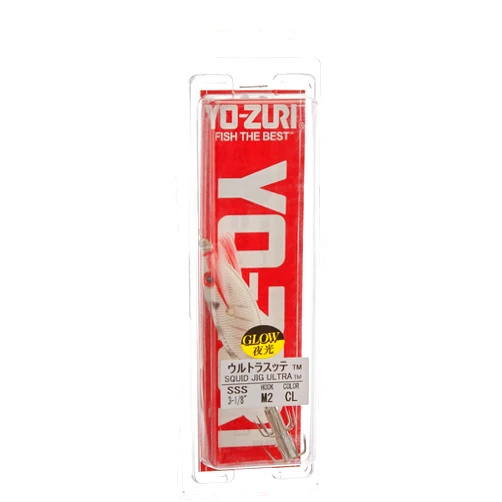 Yo-Zuri A1703-CL Squid Jig Ultra Cloth Slow Sinking Lure, Clear Luminous