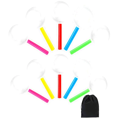 Elcoho 25 Pack Magnifying Glasses Plastic Colorful Magnifying Glasses for Party Favors with Storage Bag, 5 Colors