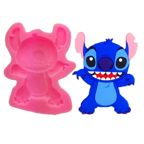 Guratapa Lilo and Stitch Silicone Molds for DIY Fondant Candy Making Chocolate Mold Desserts Ice Cube Gum Clay Biscuit Plaster Resin Cupcake Topper Cake Decor Moulds