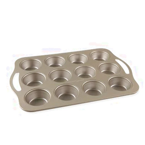 Nordic Ware Treat Nonstick 12 Cavity Muffin Pan, Silver
