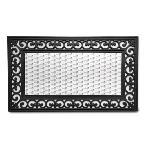 Ambesonne Kitten Doormat, Hand Drawn Cat Silhouettes with Butterflies Best Friends Pets Animal Doodle, Rectangle Entryway Welcome Mat for Front Door & Backyard, 17.3